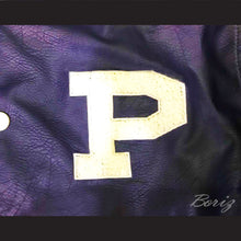 Load image into Gallery viewer, Al Bundy Polk High Navy Blue and White Lab Leather Varsity Letterman Jacket