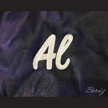 Load image into Gallery viewer, Al Bundy Polk High Navy Blue and White Lab Leather Varsity Letterman Jacket