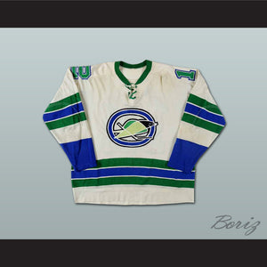 Alain Caron 12 Oakland Seals White Hockey Jersey