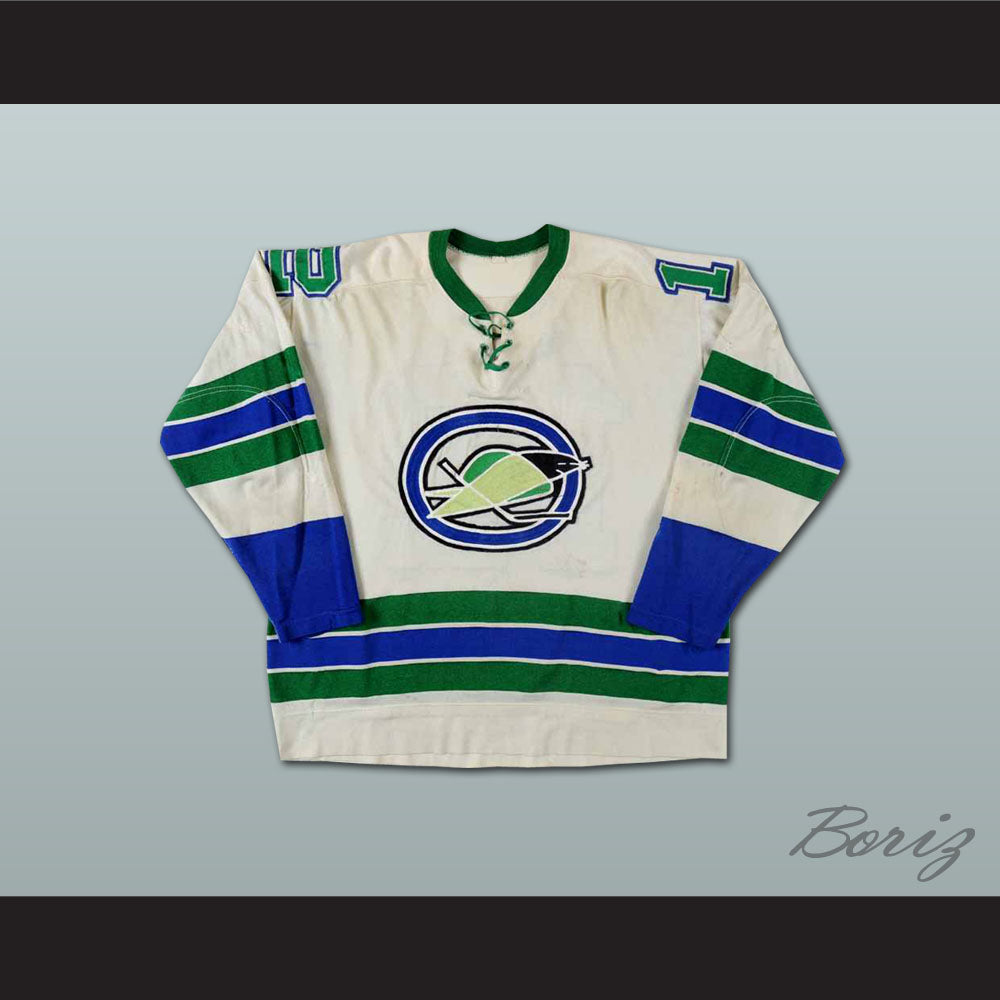 Alain Caron 12 Oakland Seals White Hockey Jersey