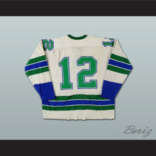 Load image into Gallery viewer, Alain Caron 12 Oakland Seals White Hockey Jersey