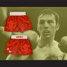 Load image into Gallery viewer, Alan Minter Red Boxing Shorts