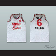 Load image into Gallery viewer, Albert 6 Pamesa Valencia White Basketball Jersey