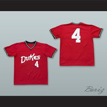 Load image into Gallery viewer, Albuquerque Dukes 4 Red Baseball Jersey