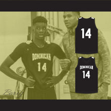Load image into Gallery viewer, Alex Antetokounmpo 14 Dominican High School Knights Black Basketball Jersey 1
