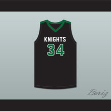 Load image into Gallery viewer, Alex Antetokounmpo 34 Dominican High School Knights Black Basketball Jersey 1