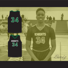 Load image into Gallery viewer, Alex Antetokounmpo 34 Dominican High School Knights Black Basketball Jersey 1
