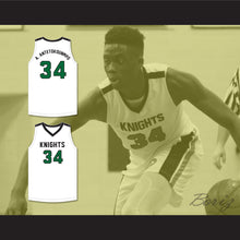 Load image into Gallery viewer, Alex Antetokounmpo 34 Dominican High School Knights White Basketball Jersey 2