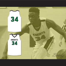 Load image into Gallery viewer, Alex Antetokounmpo 34 Dominican High School Knights White Basketball Jersey 1