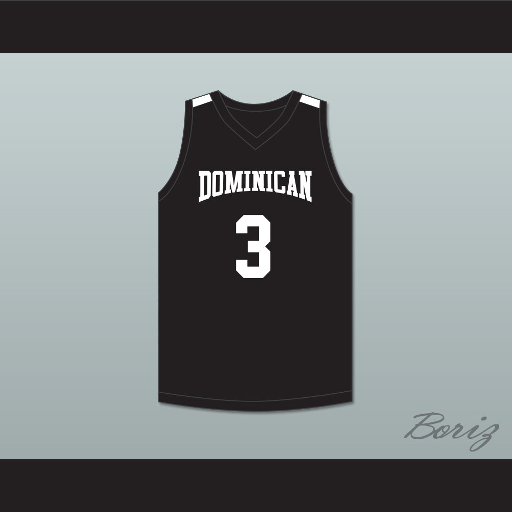 Alex Antetokounmpo 3 Dominican High School Knights Black Basketball Jersey 2