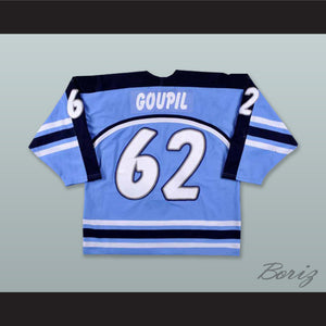 Alex Goupil 62 Wichita Thunder Light Blue Hockey Jersey