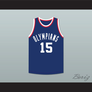 Alex Groza 15 Indianapolis Olympians Blue Basketball Jersey