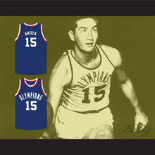 Load image into Gallery viewer, Alex Groza 15 Indianapolis Olympians Blue Basketball Jersey