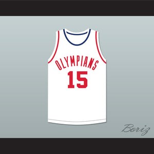 Alex Groza 15 Indianapolis Olympians White Basketball Jersey