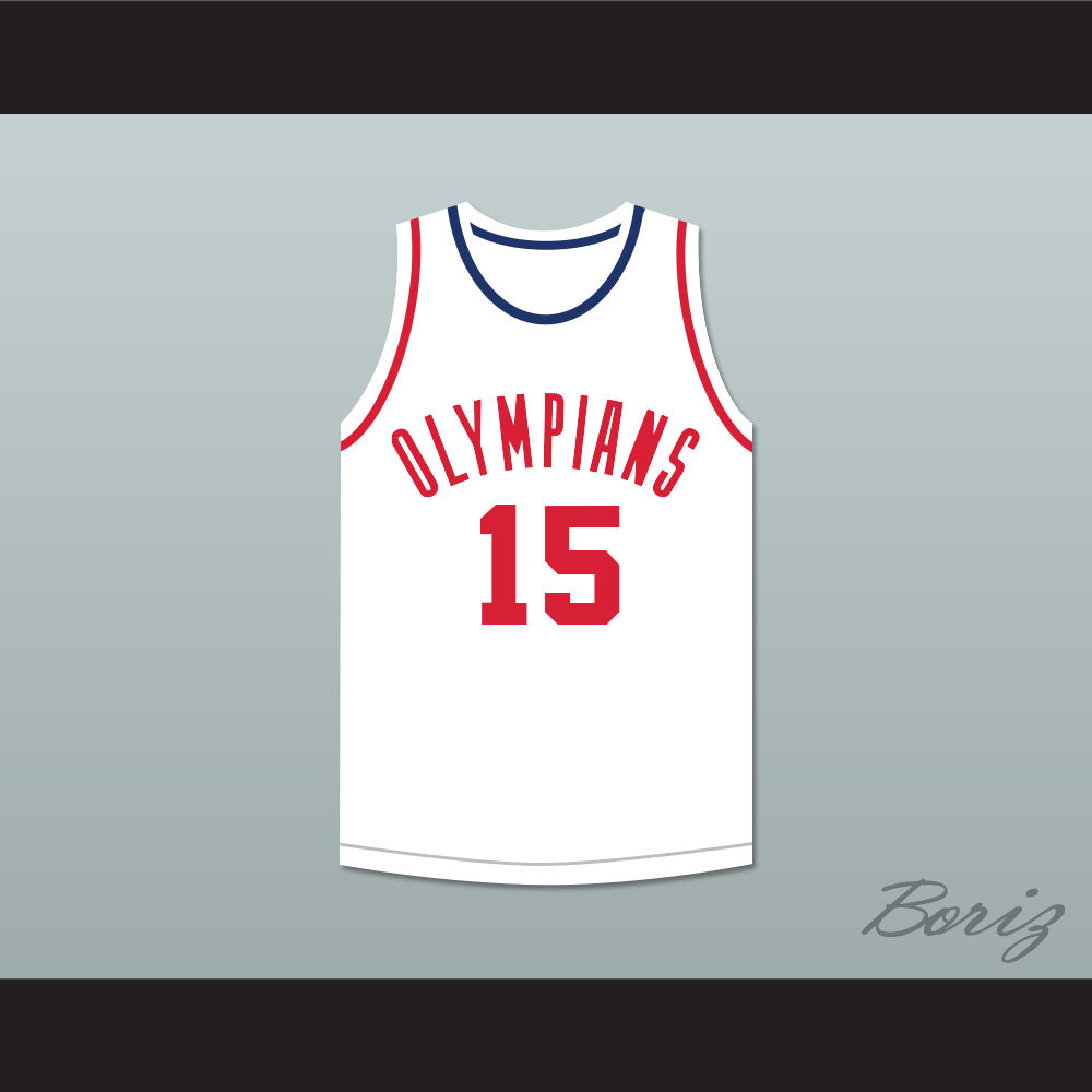 Alex Groza 15 Indianapolis Olympians White Basketball Jersey