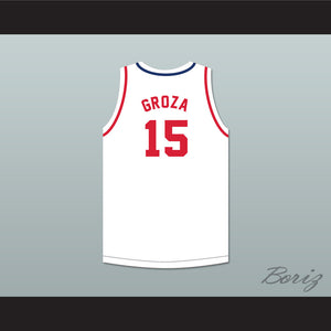 Alex Groza 15 Indianapolis Olympians White Basketball Jersey