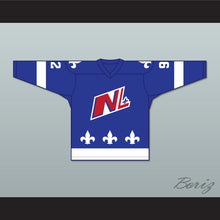 Load image into Gallery viewer, Alex Beauchesne 92 Le National de Quebec Blue Hockey Jersey- Lance et compte (He Shoots, He Scores)