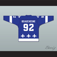 Load image into Gallery viewer, Alex Beauchesne 92 Le National de Quebec Blue Hockey Jersey- Lance et compte (He Shoots, He Scores)