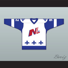 Load image into Gallery viewer, Alex Beauchesne 92 Le National de Quebec White Hockey Jersey- Lance et compte (He Shoots, He Scores)