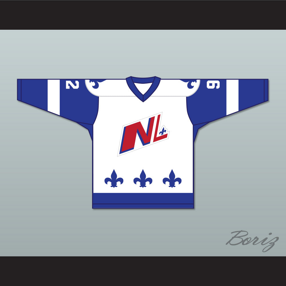 Alex Beauchesne 92 Le National de Quebec White Hockey Jersey- Lance et compte (He Shoots, He Scores)