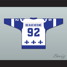 Load image into Gallery viewer, Alex Beauchesne 92 Le National de Quebec White Hockey Jersey- Lance et compte (He Shoots, He Scores)