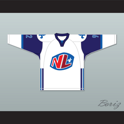 Alex Beauchesne 92 Le National de Quebec Away Hockey Jersey- Lance et compte (He Shoots, He Scores)