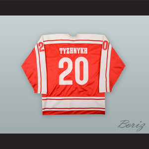 Alexander Tyzhnykh 20 CCCP Soviet Union Red Hockey Jersey