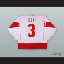 Load image into Gallery viewer, Alexander Yudin 3 Moscow Spartak White Hockey Jersey