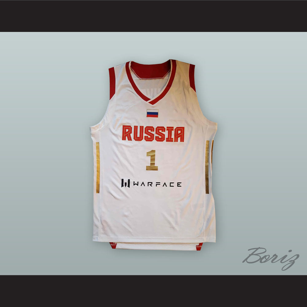 Alexey Shved 1 Russia National Team White Basketball Jersey