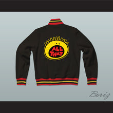 Load image into Gallery viewer, All That Black Varsity Letterman Jacket-Style Sweatshirt