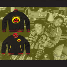 Load image into Gallery viewer, All That Black Varsity Letterman Jacket-Style Sweatshirt