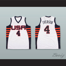 Load image into Gallery viewer, Allen Iverson 4 USA White Basketball Jersey