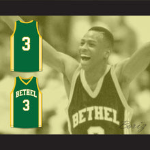 Load image into Gallery viewer, Allen Iverson 3 Bethel High School Bruins Green Basketball Jersey