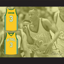 Load image into Gallery viewer, Allen Iverson 3 Bethel High School Yellow Basketball Jersey