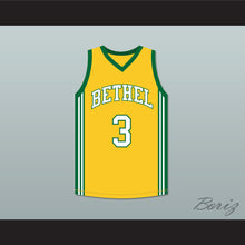 Load image into Gallery viewer, Allen Iverson 3 Bethel High School Bruins Yellow Basketball Jersey