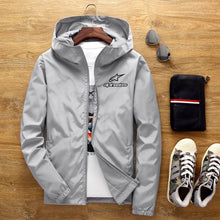 Load image into Gallery viewer, Alpinestars Jacket Men's Windbreaker 2020 SpringAutumn New Alpine Star Jacket Men's Windbreaker Pilot Hooded Jacket Male 6XL 7XL