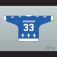 Load image into Gallery viewer, Anders Johansson 33 Le National de Québec Blue Hockey Jersey- Lance et compte (He Shoots, He Scores)