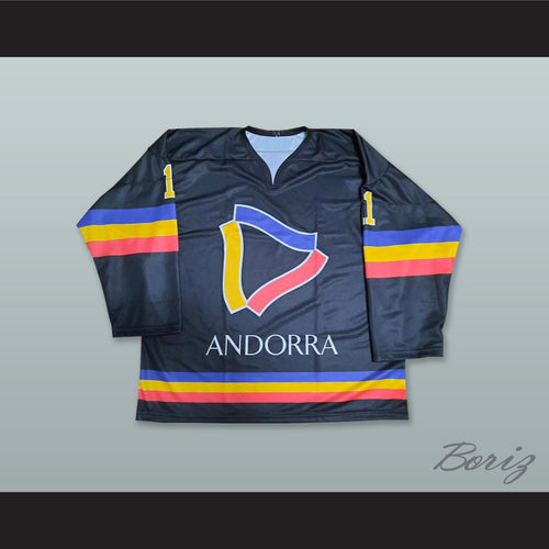 Andorra National Team 11 Black Hockey Jersey