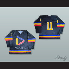 Load image into Gallery viewer, Andorra National Team 11 Black Hockey Jersey