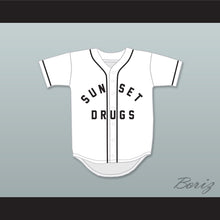 Load image into Gallery viewer, Andre Dawson 10 Sunset Drugs Little League White Baseball Jersey 2