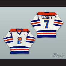 Load image into Gallery viewer, Andre Lacroix 7 WHA New Jersey Knights White Hockey Jersey