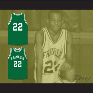 Andre Iguodala 22 Franklin Middle School Green Basketball Jersey 3