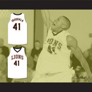 Andre Iguodala 41 Lanphier High School Lions White Basketball Jersey 2