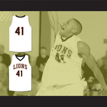 Load image into Gallery viewer, Andre Iguodala 41 Lanphier High School Lions White Basketball Jersey 1