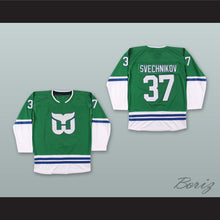 Load image into Gallery viewer, Andrei Svechnikov 37 New England Whalers Green Hockey Jersey