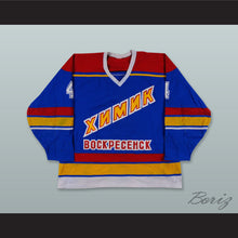 Load image into Gallery viewer, Andrei Yershov 4 Khimik Voskresensk Blue Hockey Jersey