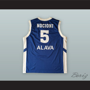 Andres Nocioni 5 TAU Ceramica Blue Basketball Jersey