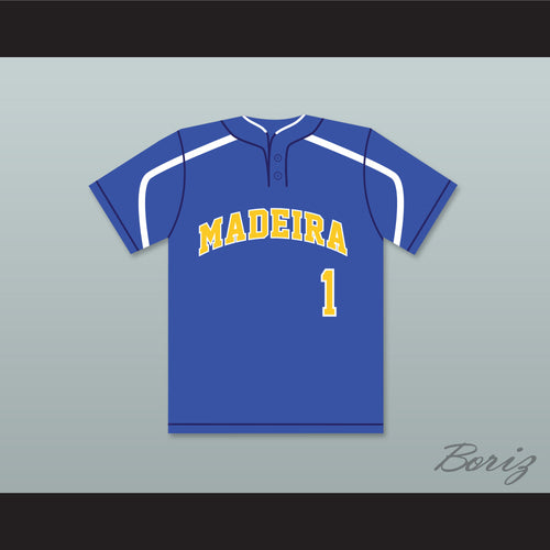 Andrew Benintendi 1 Madeira High School Mustangs Blue Baseball Jersey 2