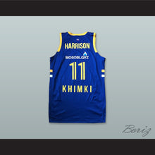 Load image into Gallery viewer, Andrew Harrison 11 BC Khimki Moscow Russia Blue Basketball Jersey