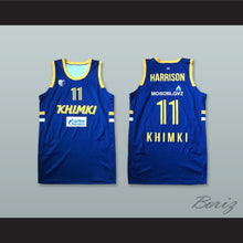 Load image into Gallery viewer, Andrew Harrison 11 BC Khimki Moscow Russia Blue Basketball Jersey